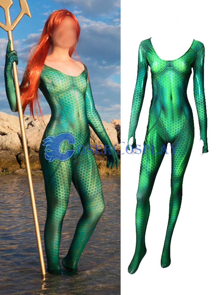 2018 Aquaman Queen Mera Cosplay Costume Sexy